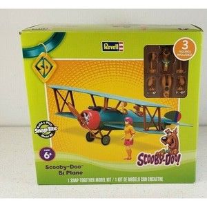 Scooby-Doo Bi Plane - Snap together model kit with 3 figures New Sealed